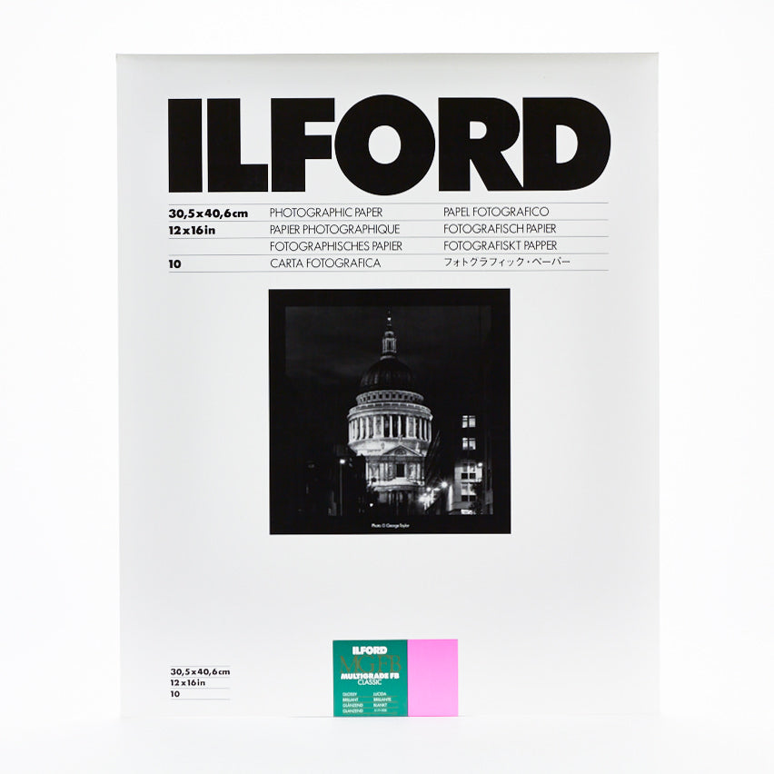 Papel Fotográfico Ilford Multigrade CLASSIC Fibra Brilhante (Glossy) - MGFB1K 30,5x40,6cm (10 folhas)